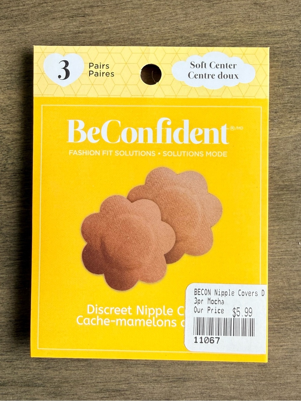 BeConfident Mocha Flower Nipple Covers - 3 Pairs